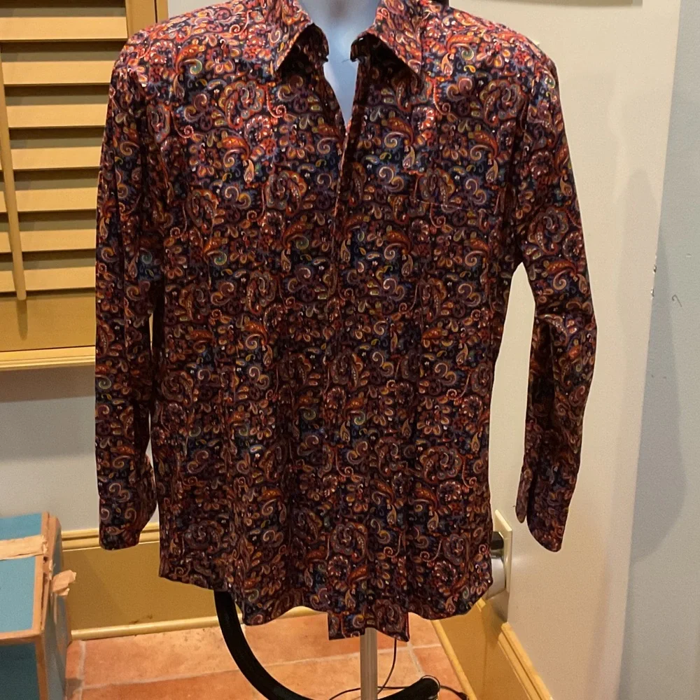 Alan Flusser Multicolor Paisley Shirt - Picture 1 of 3